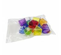 LeeQinersw Geometry Shape Blocks Kit Including Cylinder Sphere Pyramid And Cone Interactive Math Manipulative Transparent Material Suitable for Education, 5CM, 12PCS Opp Bag