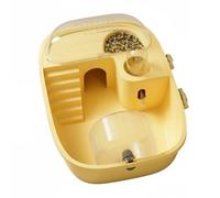 LeeQinersw Hamster Cage Enclosure for Small Animals with Built- Wheel Leak-Resistant Water Bottle Split Design for Fast Cleaning Suitable for Home Travel Carry, Yellow