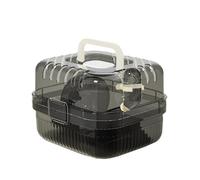 LeeQinersw Hamster Carry Box for Small Animals with Clear Design And Handle, Black