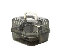 LeeQinersw Hamster Carry Box for Small Animals with Clear Design And Handle, White