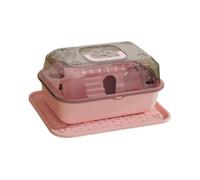 LeeQinersw Hamster House Hideaway for Guinea Pig with Climbing Features, Pink