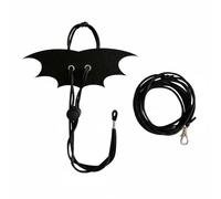 LeeQinersw Hamster Leash Walking Harness Secure Comfortable Lightweight Silk Material with Wing Decoration Suitable for Small Animals Outdoor Use, Black L