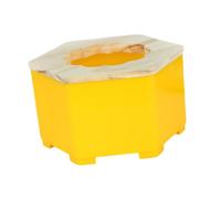 LeeQinersw Hamster Sand Bath, Hamster, Pet Toilet, Bathing Sand Basin, Small Cat Toilet for Rat Cages, Accessories for Squirrels, Yellow