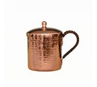 LeeQinersw Handcrafted Hammered Metal Mug, Simple Hammered Pure Copper Cup, Small Size, 350 Ml