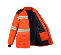 LeeQinersw High Visibility Workwear Jacket for Cold Weather at Airport and Highway, S