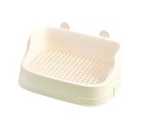 LeeQinersw Indoor Pet Cage Pan with Snap Fastener, Bunny Potty Corner Litter Box for Chinchilla, white
