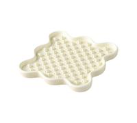 LeeQinersw Interactive Pet Feeder Plate for Grooming And Bathing, White