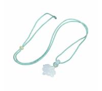 LeeQinersw Jade Pendant Chalcedony Necklace Amulet With Smooth Polished Finish And Lightweight Design Suitable for daily outfits festive events birthday gifts crafting projects, Green