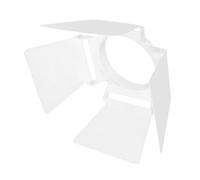 LeeQinersw Lights Barn Doors Blackout 4 Leaves Lighting Adjustment Accessories Anti Glare Shade for Concert Hotel Dance, white fits dia 61mm