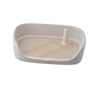 LeeQinersw Litter Training Potty Toilet Pet Indoor Portable Easy to Clean Toilette Sturdy Material Suitable for Apartment Small Pets, Gray 40x30x11cm