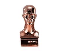 LeeQinersw Mannequin Head Wig Stand Holder Hat Display Stand Hat Rack for Headband Home, Rose Gold and Square