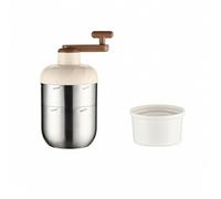 LeeQinersw Manual Ice Grinder Chopper With 304 Stainless Steel And Construction And Hand Crank Removable Container For suitable for kitchens beverage stations picnics RVs, Natural