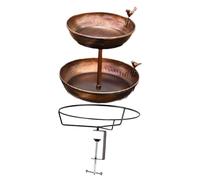 LeeQinersw Metal Bird Bath Decor Art Decorative Bird Feeder for Outside Courtyard Yard