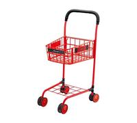 LeeQinersw Metal Frame Shopping Trolley for Kids Doll Collection, Red