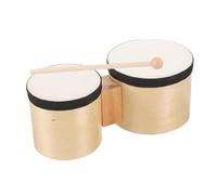 LeeQinersw Mini Bongo Drum Wood 6‘’ And 5' Tambourines for Parties Early Education 1-3