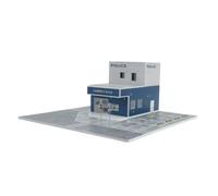 LeeQinersw Miniature Building Display Diorama Model Architecture Structure Scene Model With Textured Roof Panels And Printed Facades Suitable for tabletop, Japanese Police Station Scene Model