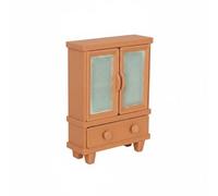 LeeQinersw Miniature Cabinet Dollhouse Wardrobe Cupboard Storage Unit With Detailing And Stable Build In Pla Suitable for home displays hobby benches architectural studies scene setting