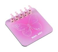 LeeQinersw Nail Display Stand Nail Tips Holder Supplies for Press on Nails Art Tool Showing Shelf, Pink Square