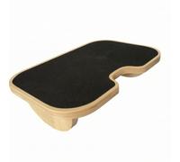 LeeQinersw Office Footrest Ergonomic Foot Rest Under Desk Wooden Foot Stool Curved Board with Textured Surface for Leg and Back, Style to 2