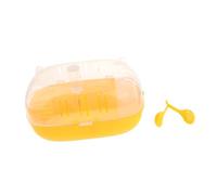 LeeQinersw Outdoor Carrier for Hamsters, Large Transparent Case for Guinea Pigs And Ferrets, with running wheel