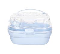LeeQinersw Outdoor Hamster Carrier Cage with Transparent Window and Water Bottle Design, Blue