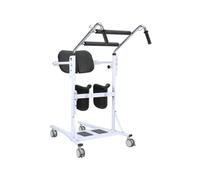 LeeQinersw Patient Transfer Device Rolling Transfer Chair Assisted Standing Movement Aid White Metal Wheels Padded Supports Suitable for Patients Repositioning Family Care Home Use