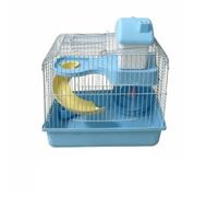 LeeQinersw Pet Enclosure Ventilated Hamster Cage with Accessories Portable Two-Level Small Animal Habitat for Indoor Home Use, Blue