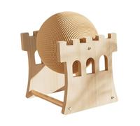 LeeQinersw Pet Enrichment Ball Scratcher for Cats And Bunnies, Castle Large
