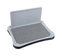 LeeQinersw Pet Training Toilet Tray Easy to Clean Puppy Pee Tray Removable Mesh Grids Urinal Bedpan Anti Splashing Dog Toilet for Dogs Cats Bunny Puppy, Black