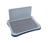 LeeQinersw Pet Training Toilet Tray Easy to Clean Puppy Pee Tray Removable Mesh Grids Urinal Bedpan Anti Splashing Dog Toilet for Dogs Cats Bunny Puppy, Navy