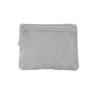 LeeQinersw Polyester Storage Pouch Compartment Organizer Mesh Textile Zippered Bag Breathable Design for Sorting Suitable for Cables Makeup Organization, Gray, S