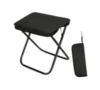LeeQinersw Portable Fishing Chair with Foldable X Shaped Frame for Outdoor Activities And Events, Black