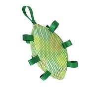 LeeQinersw Portable Rugby Football Toy for Dogs with Handle for Chasing, Green Luminous