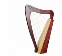 LeeQinersw Portable String Instrument Kit Traditional Harp Spruce Metal Strings With Curved Frame And Slanted Soundboard Suitable for beginners students, 23-String Spruce Coffee Color, 69cm X 46cm