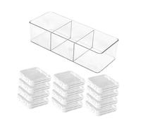 LeeQinersw Press on Nail Storage Box Set Nail Art Organizer Practical Portable Nails Packaging Box, Divided Long Box