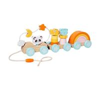 LeeQinersw Pull Toy Develops Motor Skills Indoor Outdoor Animals Pull Train Toys Wood