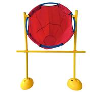 LeeQinersw PVC Target Frame | Adjustable Attachment Clips, Portable, Throwing Target Practice Net, for Backyard, Obstacle Courses, Kids, young children , Red