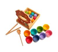 LeeQinersw Rainbow Balls in Cups Color Sorting And Counting for Boys Girls Kids