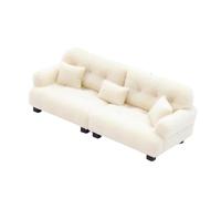 LeeQinersw Realistic Dollhouse Sofa with Pillow for Miniature Scene Decoration, 1 25 Beige