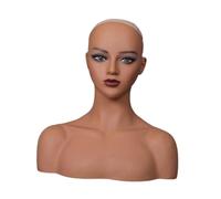LeeQinersw Realistic Female Mannequin Head Manikin Wig Head Stand with Shoulder for Earrings, Style D