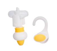 LeeQinersw Refillable Pouch for Shower Gel, Hanging Hook Dispenser, Personal Care Container, yellow