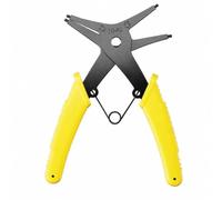 LeeQinersw Retaining Pliers with Interchangeable Jaw Tips for Internal and External Circlips Including Return Sp and Molded Yellow Handles for Mechanical Repair