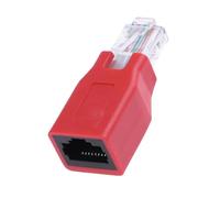 LeeQinersw RJ45 Ethernet Adapter, Connector, Practical, Easy to Use, Compact Versatile, Heavy Duty Professional Male to Female Adapter, Red