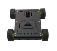 LeeQinersw Robotic Vehicle 4wd Mobile Robot Chassis Base Frame With Aluminum Alloy Body And Rubber Wheels For Smooth Movement And suitable for students hobbyists, color to 1