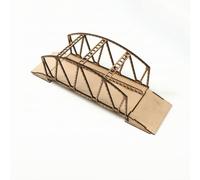 LeeQinersw Scale Bridge Model Bridge Kit Miniature Bridge Diorama Bridge Wooden Construction Precision Cut Classic European Style suitable for display shelves, Steel Bridge