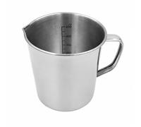 LeeQinersw Stainless Measuring Cup Reusable Measuring Cup with Handle and Pouring Spout Heavy Duty Kitchen Tool for Research Facility, 500ML