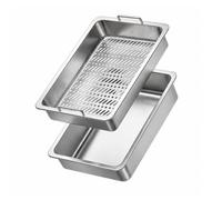 LeeQinersw Stainless Steel Sift Cat Toilet with Mesh Tray Removable Trays Stainless Steel Sift Cat Toilet Open-Top Homes, S