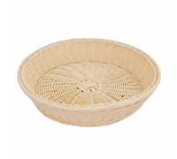 LeeQinersw Storage Basket Woven Look Organizer Openwork Tray Resistant Lightweight Portable Easy to Clean Suitable for Cafe Grocery Store Decoration, Beige, 40 34 8cm