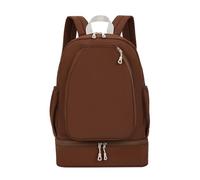 LeeQinersw Tennis Bag with Shoe Compartment Laptop Backpack Back Pack Rucksack Duffel Side Pocket for Workout Paddles Pickleball Camping, brown