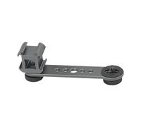LeeQinersw Triple Cold Shoe Mounts Plate Microphone Stand for Gimbal Stabilizer with 1/4 inch Camera Flash Light Stand Extension Bracket, Gray